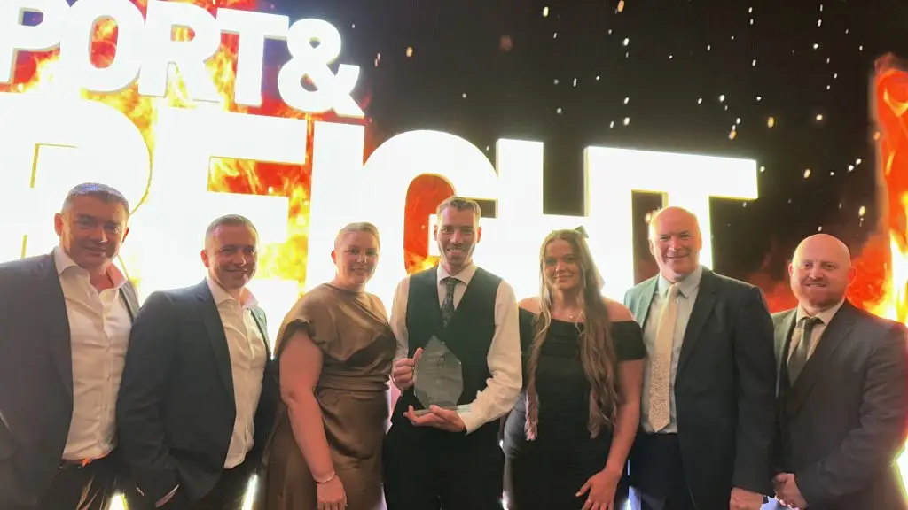 Montgomery Transport Group team celebrating their National & International Haulier win at the Export & Freight Awards 2026